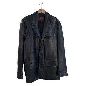 Free people inspired oversized leather blazer